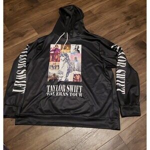 Taylor Swift Era Tour Black Hoodie Women's Sz XL